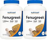 Nutricost Fenugreek Seed 1350mg 240 Capsules Gluten Free GMO-Free 675mg Per Capsule Pack of 2