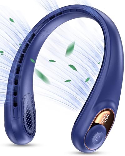 Ventilador de pescoço portátil KIDEE Sem pá, bateria atualizada d...