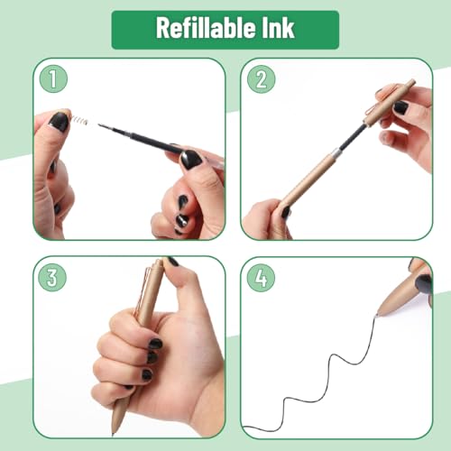 Bolígrafos de gel retráctiles Mr. Pen, pack de 6, tinta negra miniatura 5