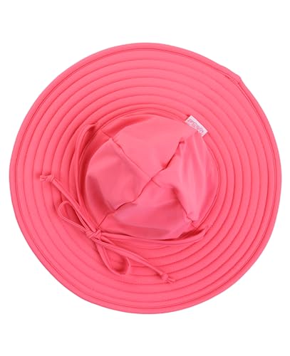 Image of RuffleButts Baby /Toddler Girls UPF 50+ Sun Protective Wide Brim Swimwear Sun Hat