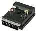 Produktbild KnnX Umschaltbarer IN/Out SCART-Stecker auf SCART-Buchsenadapter mit Cinch-Phono-Audio-Video-Anschlüssen | Super Video | 2 x Cinch-Phono-Audioadapter, 1 x Cinch-Phono-Video, 1 x S-Video-Buchse