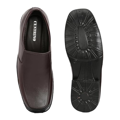 Image of Centrino Slip-On Men's Formal Shoe | Stylish with Soft Cushioned Insole | Trendy Slip-On Design | Durable with Anti-Skid Sole | Perfect for Formal Wear (9272)