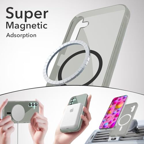 Image of Jkobi Lifetime Anti-Yellow MagSafe Compatible Clear Back Cover Case for Samsung Galaxy F15 5G (Sleek Hard Crystal | Shockproof and Camera Protection)