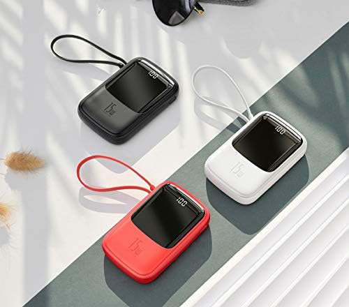 Diagram showing the dimensions of the Baseus Qpow Power Bank: 100mm length, 65mm width, and 24mm thickness.