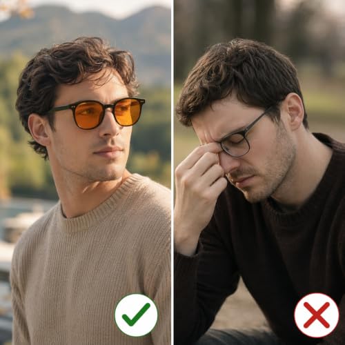 Image of Chrome Hearts Glasses for Man, Computer Glasses for Men with Blue Light Filter, Blue Light Glasses for Digital Workers and Gamers, UV Protection Glasses for Extended Screen Time