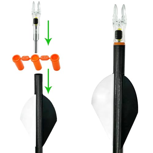 Image of 6PCS X Lighted Nocks for Arrows with .204 .233 .244 .246 Inside Diameter with H, S, GT Bushings High-Visibility LED Arrow Nocks, ON /Off Switch Included