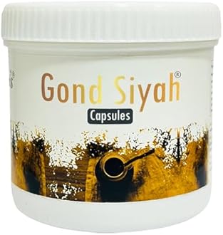 Hakim Suleman's Gond Siyah Capsule - 100% Natural, Organic Ayurvedic Health Supplement for Immunity, Bone Strength & Energy - 60 Capsule