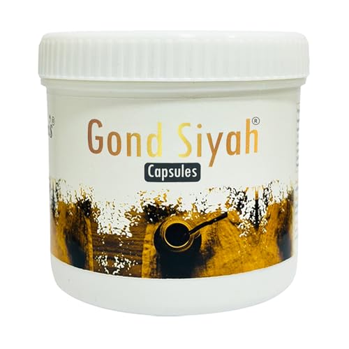 Hakim Suleman's Gond Siyah Capsule - 100% Natural, Organic Ayurvedic Health Supplement for Immunity, Bone Strength & Energy - 60 Capsule