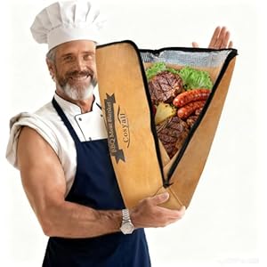 Cosyall BBQ Blanket for Resting Meat,Smoker Meat Resting Blanket,Reusable Smoker Grilling Meat Insulated Resting Bag with Wide Mouth for Large Brisket,Beef,Pork Shoulders,Turkeys,Gifts for Men (21in)