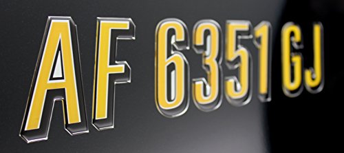 Jet Ski Pwc Registration Domed Numbers Stickers 3D Yellow #TOP4
