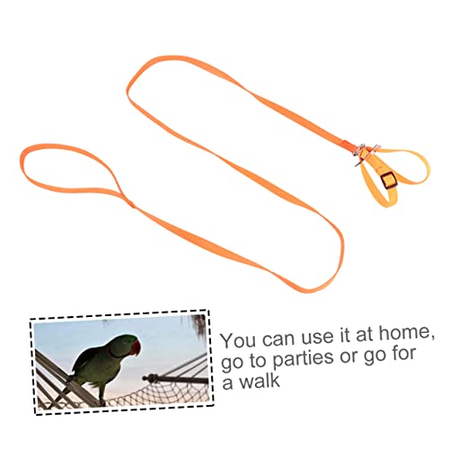 Milisten 1個 動物の鎖 リスリーシュ 小型犬用ハーネス ねずみ ダックスフンド カメ ペット用品 ペットリーシュ ロープを引っ張るハムスター亀 鳥引き綱 ポリエステル Orange