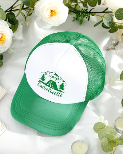 Image of Jecery 10 Pcs Trucker Hat for Women, Bach Party Mesh Baseball Cap for Bridal Shower Wedding Bach Party Favors