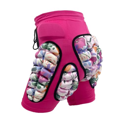 Sharplace Short de Protection rembourré 3D, Pantalon, équipement de Protection pour Enfants, Patinage, équitation, Rose L
