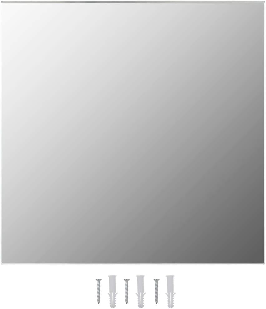 vidaXL Wall Mirror 60x60cm Square Glass Bedroom Vanity Makeup Dressing Decor