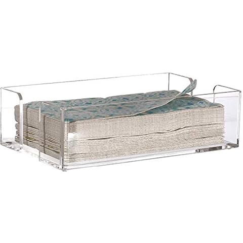 Cq acrylic Clear Napkin Holder for Kitchen and Guest Towels Cover