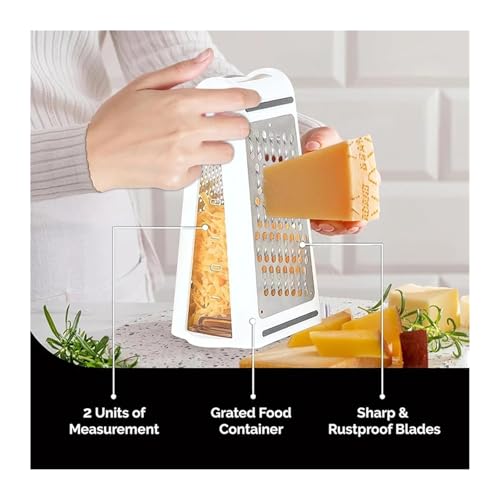 Rallador de queso de acero inoxidable doble cara con caja miniatura 5