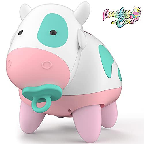 Infant Toys, X TOYZ Toddler Interactive Toy Learning Crawling Educational Interactive Pets for Kids, Lucky Cow Robot Toy with Light & Music, Stem Toys Gift Ideal for Kids Toddlers Baby 3 Months+