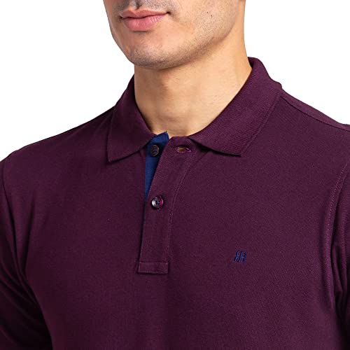 Image of Raymond Men Cotton Solid Regular Fit T-Shirt