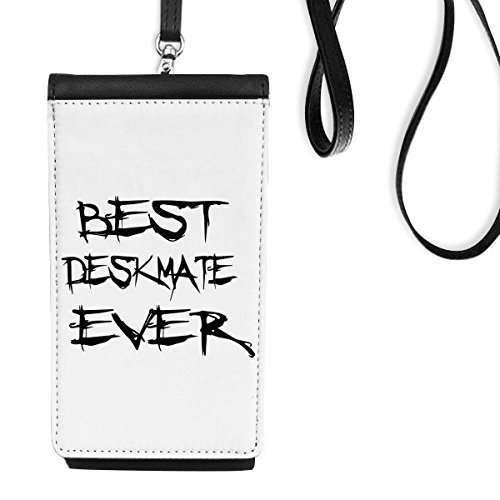 Porte-monnaie téléphone noir en faux cuir idéal pour les déplacements urbains et festivals