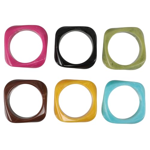 Bracelets femme acrylique rétro : manchettes épaisses géométriques et accessoires colorés