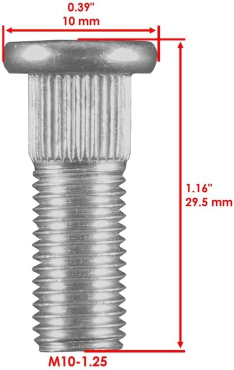 #US Replacement Parts 8 Front Or Rear Hub Stud Bolt for Kawasaki for Prairie 650KV F650 700 KVF700 02-06 (diep#1725-10578)