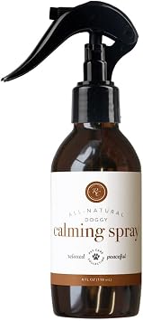Rowe Casa Organics Doggy Calming Spray Natural Dog Calming Aromatherapy Spray Made with Lavender Essential Oils to Help Reduce Stress & Soothe Dog Unease Quickly 118 mL