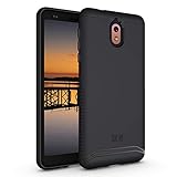 Nokia 3.1 Case, TUDIA [Merge Series] Dual Layer Heavy Duty Reinforced Military Standard Extreme Drop Protection/Rugged with Slim Case for Nokia 3.1 [ONLY Compatible with Nokia 3.1] (Matte Black)