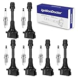 Set of 6 Ignition Coil Pack and Spark Plugs Fits Nissan Altima Maxima Murano Quest Frontier Pathfind