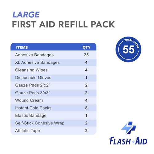 Image of First-Aid Kit Refill Pack (Contains Extra ice Packs, Tapes, Wraps, Bandages, and More) (Large)