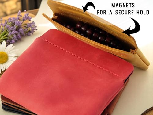 Personalized Full-Grain Leather Rosary Pouch, Religious Gift for 1st Communion and Confirmation4