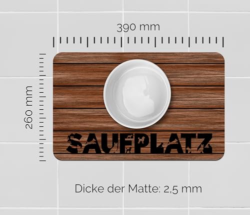 Napfunterlage Hund personalisiert – Holzdesign mit Wunschname, rutschfest & waschbar, Geschenkidee für Tierbesitzer