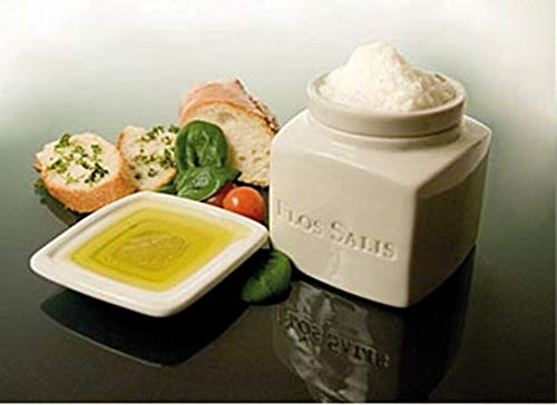 Flos Salis - Juego de 2 recipientes para sal y aceite de oliva, tamaño grande, 225 g, 2 unidades