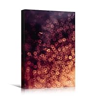 Canvas Wall Art Bokeh Art Abstract Colorful Hallway Industrial Lights Mixed Media Multicolor Neon - 12x18 inches