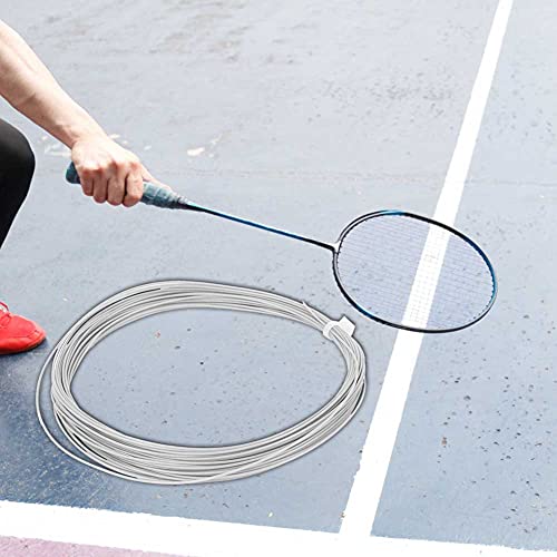 Badminton-Saite, 25 Bis 30 Pfund, 10 M, Hochflexible Badminton-Saite mit Elastizität und Stärke, Badminton-Badmitton-Saite, 25 Bis 30 Pfund für Badminton-Training (White)