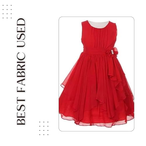 Image of Baby Girl's A-Line Knee Length Dress for Kids Girl 3 to 9 Years Old