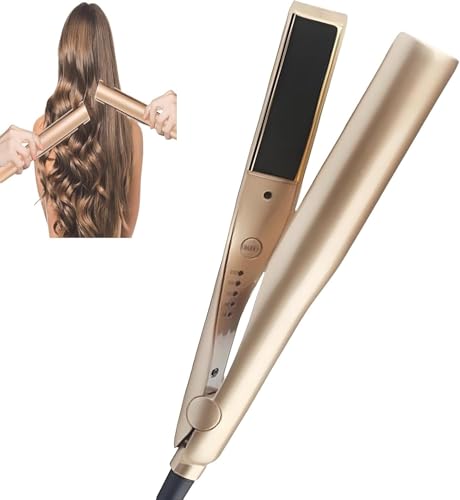 Plancha y rizador 2 en 1 de Navoby, rizador de pelo automatico, plancha rizadora de pelo, rizador de pelo Navoby, Adecuado para cabello corto y largo