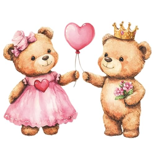 Vinilos decorativos de ositos con globo para pared infantil