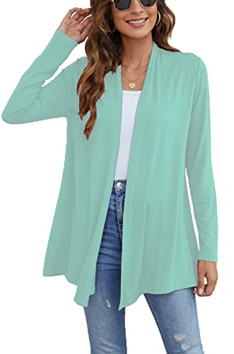 Image of Ladlop Women's Lightweight Open Front Cardigans Long Sleeve Casual Soft Drape Fall Cardigan