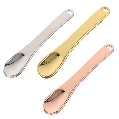 Artibetter Mini Espátula Cosmética de Aleación de Aluminio 3piezas para Cuidado Facial, Ligera, Fácil de Usar y Limpiar, Adecuado para Uso en Viaje y Salón de Belleza