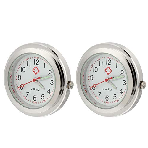 UKCOCO Mirar 2 Piezas Mesa De Doctor Reloj Esfera De Reloj De Bolsillo De Ver con Reloj Retro Material del Espejo: Espejo De Vidrio Ordinario Alumno Suministros Tipo De Pin