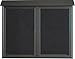 Aarco PLD3645-2L-4 Green Two Door Hinged Door Plastic Lumber Message Center with Letter Board, Can be Easily Mounted to Walls, Full Length Piano Hinges and Locks, 36" High x 45" Wide