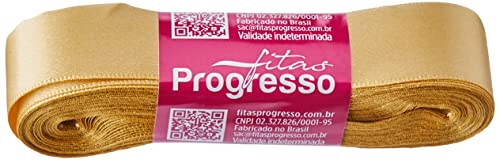 Fitas Progresso CF005-228 Fita de Cetim, 22 mm, 10 m, Ouro