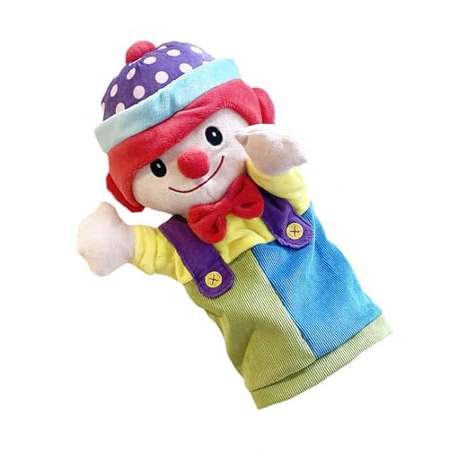 KHZen Interaktive Lern Clown Handpuppe Mit Farbenfrohem Design Fördert Rollenspielaktivitäten Und Den Wortschatzaufbau. Interaktive Lernpuppe
