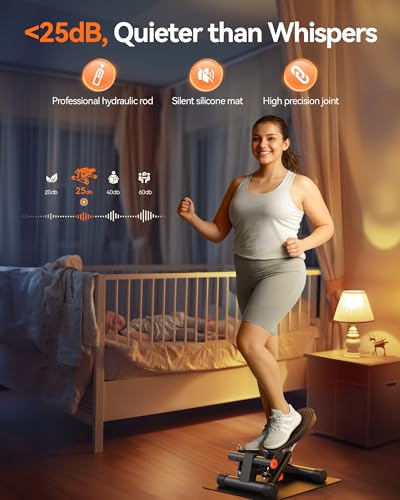 image for Niceday Steppers for Exercise, Mini Stair Stepper with Resistance Band