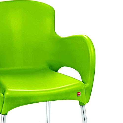 Image of CELLO Xylo Chair Set Pack of 2 - Green | Strong and Durable | Easy to Clean | Chair for Living Room, Bed Room, Kitchen, Office Room, Outdoor | 3 Years Warranty