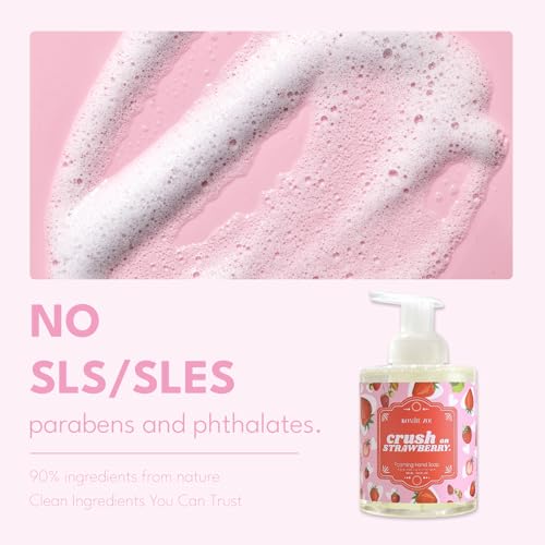 Image of ROMIIE ZOI Foaming Hand Soap, Strawberry, 500ml / 16.8fl.oz | With Gift Box, Gentle cleansing, nourishes skin without drying