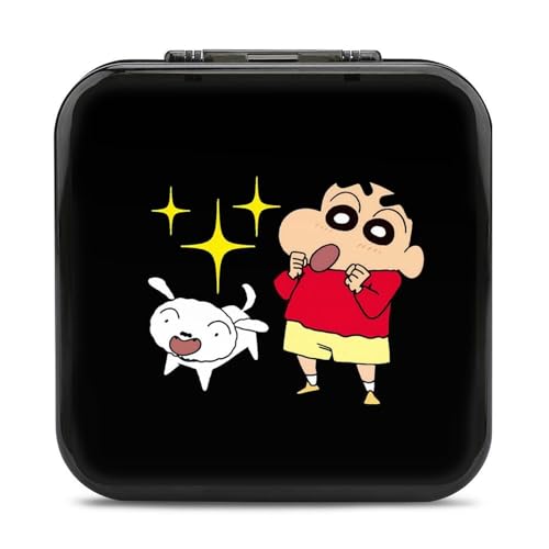 クレヨンしんちゃん Switch用ゲーム機用カセットケース Switchケース スイッチケース スイッチ保護カバー 収納バッグ Switch対応ハードケーススイッチ 防塵 防汚 防水 耐衝撃 24枚収納ジョイコン全面保護 着脱簡単