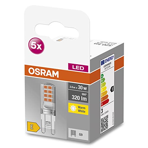 Osram-Star-PIN-LED-Lampe-fuer-G9-Sockel-klares-GlasWarmweiss-2700K-320-Lumen-Ersatz-fuer-herkoemmliche-30W-Leuchtmittel-nicht-dimmbar-5-er-Pack - sparfuchs24.io – Top Angebote, Tests & Preisvergleiche