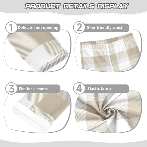 Brown Taupe Plaid Girl Shorts Cotton Cartwheel Shorts Streetwear for Performance3