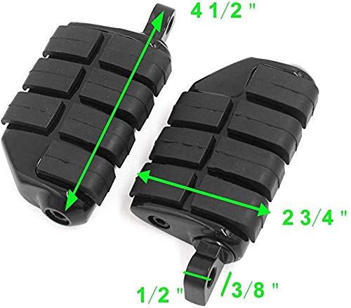 image for TCMT Black Motorcycle Male Mount Dually Highway Motorcycle Foot Pegs F